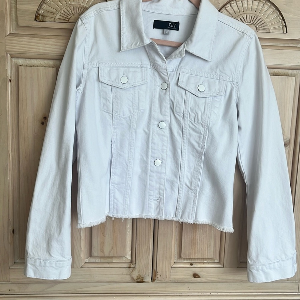 Hardly Worn White Jean Jacket